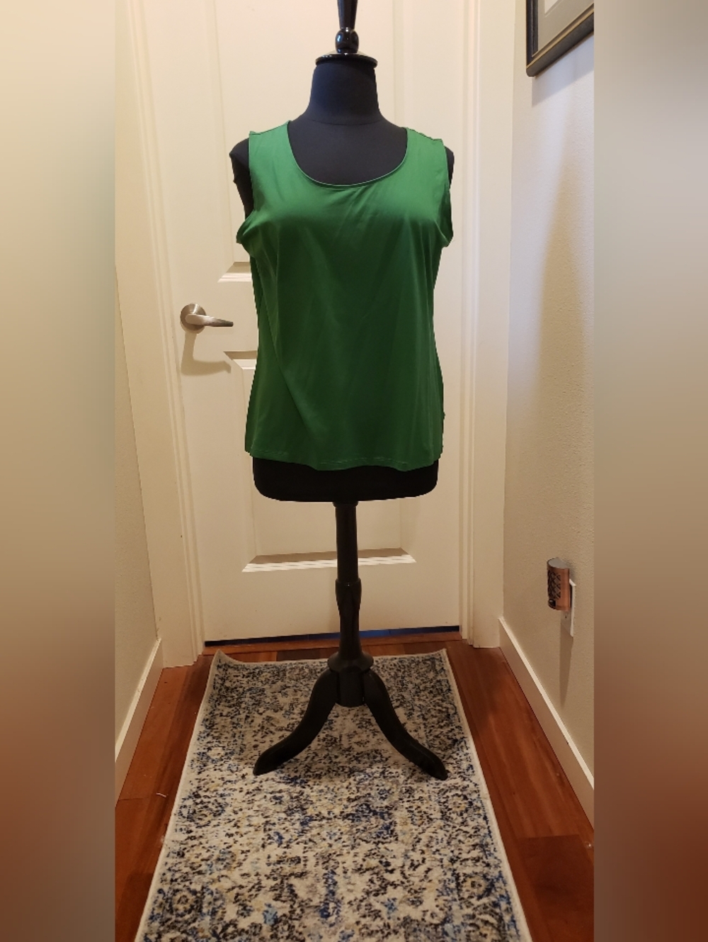 Charter Club Everyday Scoop Neck Green Tank Top